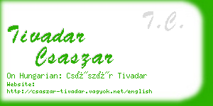 tivadar csaszar business card